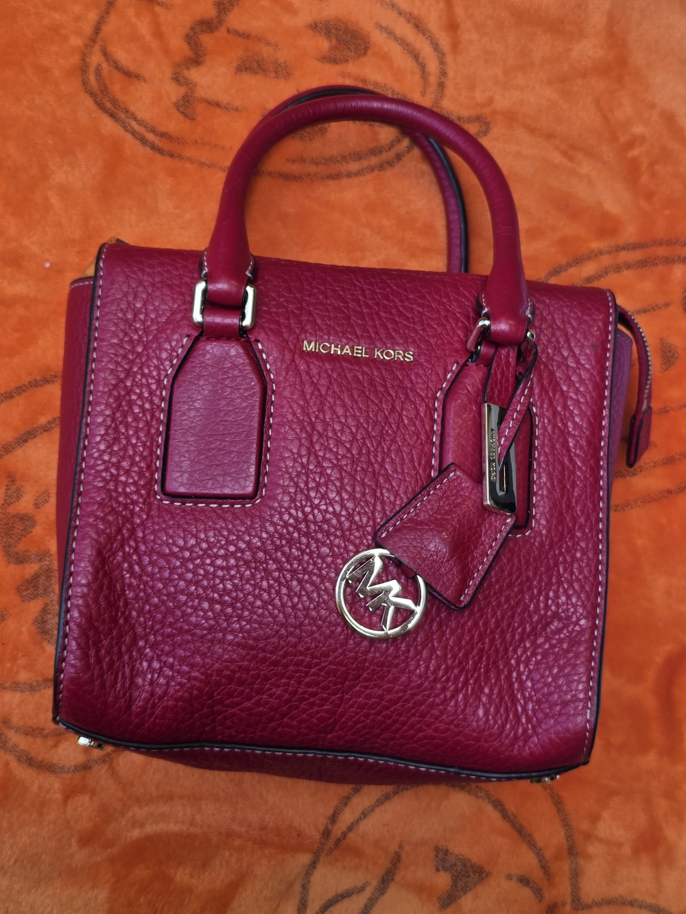 Michael Kors RED Leather Satchel Bag